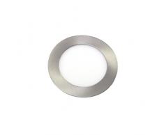 Led Spot encastrable rond 220V acier 6W blanc froid 6000K pour salle de bain et salon [Classe Ã©nergÃ©tique A++]