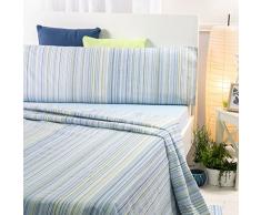 Sancarlos Catullo draps, Bleu, pour lit de 150Â cm