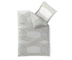 CelinaTex Harmony Bea Linge de lit Microfibre Cercles Blanc Multicolore 135 x 200 cm