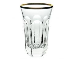 Cristal de Sèvres Chenonceaux Or Set de Verres Long Drink, Verre, Or, 9 x 9 x 15 cm, Lot de 2
