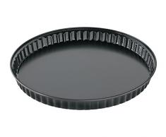 Küchenprofi Moule à Tarte, Tôle dacier, Noir, 28 x 28 x 3 cm