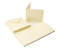 The Paper Palace Le Palais de Papier 50Â Cartes et enveloppes 7,6Â x 7,6Â cm, Ivoire