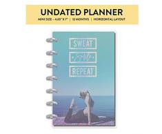 Me & My Big Ideas Sweat/Smile/Repeat Mini Agenda sans Date 12Â Mois, Multicolore