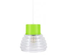 Tosel 16569 Suspension 1 LumiÃ¨re, Verre, E27, 40 W, Jaune, 27 x 90 cm