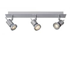 Lucide TWINNY-LED - Spot Plafond - LED Dim. - GU10 - 3x4,5W 3000K - Chrome Dépoli