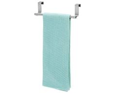 InterDesign Forma porte serviette salle de bain sans perçage, petit support serviette en acier inoxydable, argenté