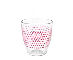 PASABAHCE Lot de 3 Gobelets Pois en Verre Rose 28 cl (Lot de 3)