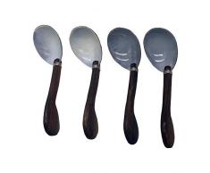 VIE UK_VG0092-MINIATUR-SEASHELL-10CM-4SET Miniature Louche avec Coquillage Lot, Coloris Assortis, 10 cm