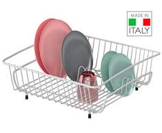 Metaltex Ãgouttoir Ã Vaisselle carrÃ©, Blanc, 40 x 37 x 14 cm