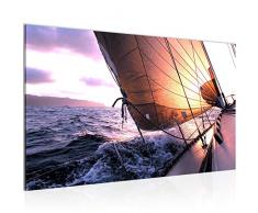Tableau decoration murale Bateau Ã eau - XXL Impression sur Toile Salon Appartment 1 Parties - prÃªt Ã accrocher - 600914a