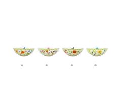 H & H 8730100Â Set 4Â Bolus porcelaine DÃ©coration Flowers assortis ameublement Table