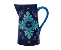 Maxwell & Williams Majolica Carafe à eau en céramique Bleu 2,4 l