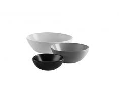 MÃ¤ser 931240 SÃ©rie Glendale Lot de 6 assiettes Ã dessert en porcelaine pour 2 personnes Ensemble de bols noir/blanc/gris