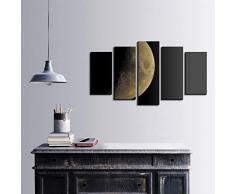 Bonamaison DÃ©coration Murale Ensemble de 5 Impression sur Toile, Dimensions: 100 x 60 Cm - ConÃ§u et fabriquÃ© en Turquie