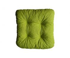Natalia Spzoo 1229 Coussin de Chaise avec surpiqÃ»re Ronde en Tissu Microfibre Vert Pomme