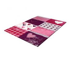 Sanat Hali - 2105 Pourpre - Tapis enfant BAMBINO Pourpre - 80x150 cm