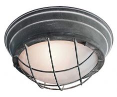 Viokef Lighting 4150700 Lustre Paul Métal, E27, Gris, 35 x 35 x 18