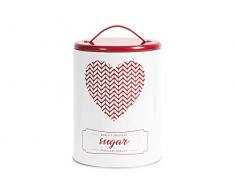 H&H Arbre de Noël Bocal en étain, 11 x H 19 cm, Gris et Blanc, S