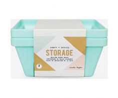 American Crafts Nidification de Stockage de Bureau conteneurs de Berry, Multicolore, 13.2Â x 13.2Â x 6.85Â cm