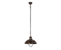 sulion Navy Lampe de plafond Suspension, E27, 40Â Watts, marron, 33Â x 33Â x 33Â cm