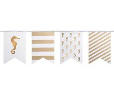 DELIGHT DEPARTMENT DD.14.13.1 Drapeau de fÃªte Art Moderne 26 x 25 x 1 cm Blanc