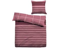 Tom Tailor 69519/828/003, Housse de couette satin, rose bordeaux, 155x200 cm + 1 taie doreiller 80x80 cm