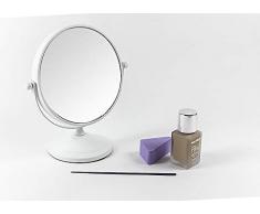 Deblanch Miroir, mÃ©tal Peint, Blanc Mat, 15Â cm