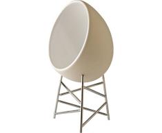 Alessi Cgh01 Le Nid Ramequin Pour Cuire et Servir Les Åufs en CÃ©ramique Stoneware, Supports en Acier Inoxydable 18/10