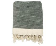 Moorish Idol - Plaid Losange- 160cm x 250cm- Vert Kaki