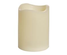 Flower Power 6092, Bougie LED, plastique, beige, 8Â x 8Â x 11,5Â cm