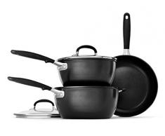 OXO - Good Grips Batterie de Cuisine Anti-adhÃ©sif, Noir, 3Â piÃ¨ces