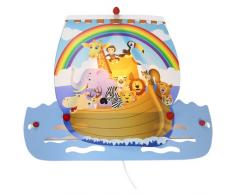 EEC A++, Elobra Applique murale Arche de NoÃ© - Bois 1 ampoule