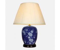 Grande gamme de lampes en porceline au Royaume-Uni â Grande lampe de table orientale en céramique bleue (M10317) â Style mandarin chinois parfait pour tous les salons et chambres â Superbe qualité