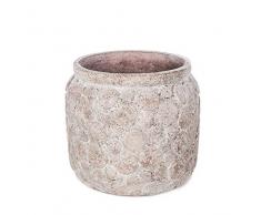 EUROCINSA 18128 Pot de Fleurs en polyrÃ©sine, Naturel, 34 x 30 cm