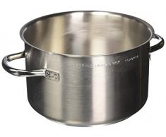 PADERNO â 11007â24 â Haute Cocotte, 2 poignées, Acier Inoxydable, 24 cm