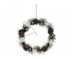 The Fairy Box PMS Guirlande de pin et de Baies avec étiquette à Suspendre Argenté 26 cm