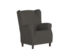 Eysa Dorian bi-élastique Housse de Fauteuil Repose-téte 6-Gris, Chenille, 37x9x29 cm