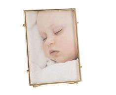 MH London Plateau de Table rectangulaire en métal doré avec Cadre en métal Fait Main pour la Maison, Le Bureau, Le Salon, la Chambre à Coucher, Or, 12,7 x 17,8 cm