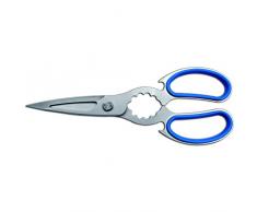 Sanelli Ambrogio Ciseaux de cuisine, intérieur de la poignée ergonomique Soft-Touch, acier inoxydable