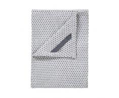 blomus Ridge Torchon Lily Blanc/Gris Foncé 50 x 70 cm