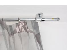 InCasa Tringle Ã Rideaux: Ã 20 mm, L. 180 cm. en Acier Poli chromÃ© â Complet