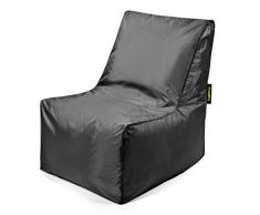 Pushbag Pouf, Polyester, Noir, 60 x 60 cm