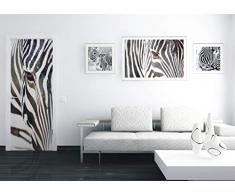 AG Design WB 8205 + FTV 0211 â Frise 0,14 x 5 m, zèbre + Papier Papier Peint Photo â 1 Partie Zebra, Friseâ¯: Film/Papier Peint Photo Autocollantâ¯: Papier, Colorful, 90 x 202 cm