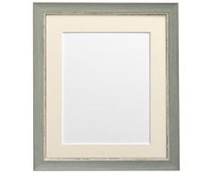 FRAMES BY POST Porte Photo Nordique 10 x 8-Pouces Vieilli avec embase Ivoire pour Photo de 8 x 6-Pouces Bleu