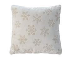 Gözze, avec Picots Structure Coussin Déco 50 x 50 cm, Polyester, Ivoire, 50 x 50 x 10 cm