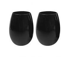 Artland AmazonUkkitchen Midnight Verre à vin sans Pied, Verre, Noir, 9.5 x 9.5 x 13 cm