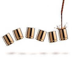 Yves Saint Laurent Vice Versa Coffee Shots Tasses Ã cafÃ©, Porcelaine, Or, 6Â unitÃ©s