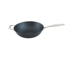 Une domo Pv-pam-8030Â Point-Virgule Pan-Ã -moi Wok en fonte avec revÃªtement anti-adhÃ©rent Excalibur Ã 30Â cm, Noir