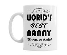 Gift Original Mug Ã cafÃ© Fantaisie Worlds Best Nanny pour Bureau, Anniversaire, Maman, Maman