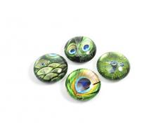 Trendform â Bloc en Forme de dôme Åil Paon Aimant de Bureau, Assortis, 9 x 12.5 x 1.6 cm